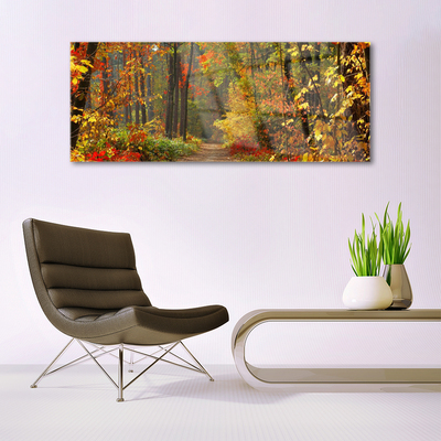 Pintura em vidro Floresta Natureza Outono