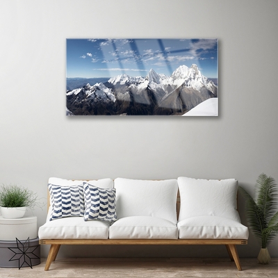 Quadro de vidro Paisagem de montanhas