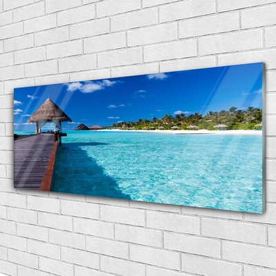 Quadro de vidro Ponte da Arquitetura do Mar