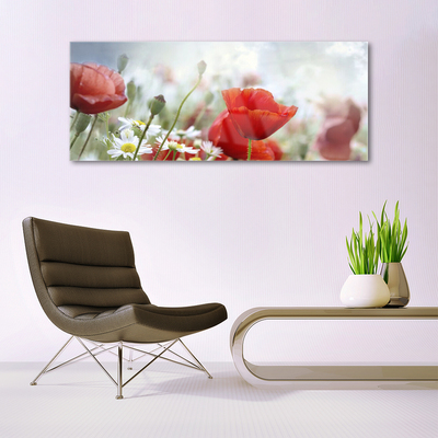 Pintura em vidro Planta de pétalas de flores