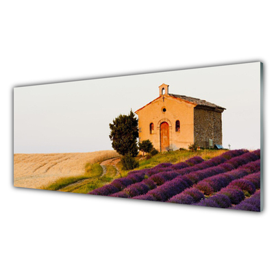 Quadro de vidro Paisagem de campo