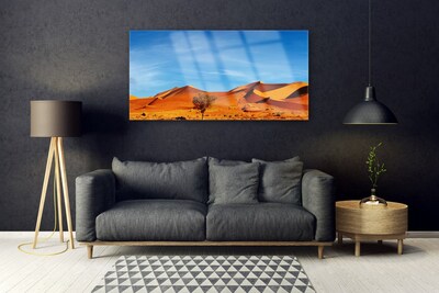Pintura em vidro Paisagem desértica de areia