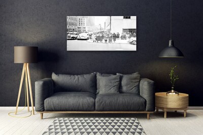 Quadro de vidro História da Cidade Retro