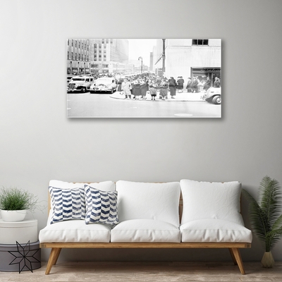 Quadro de vidro História da Cidade Retro