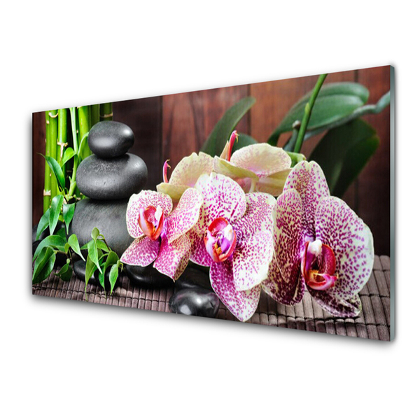 Pintura em vidro Bamboo Orchid Spa