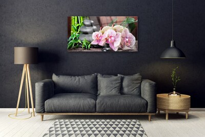 Pintura em vidro Bamboo Orchid Spa