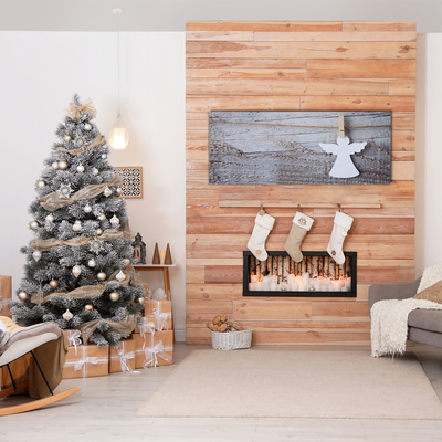 Pintura em vidro Anjo de Natal Inverno