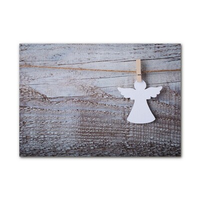 Pintura em vidro Anjo de Natal Inverno