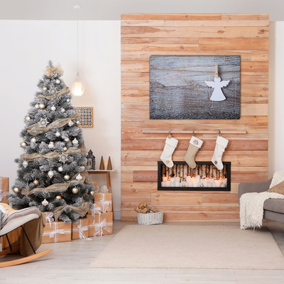 Pintura em vidro Anjo de Natal Inverno