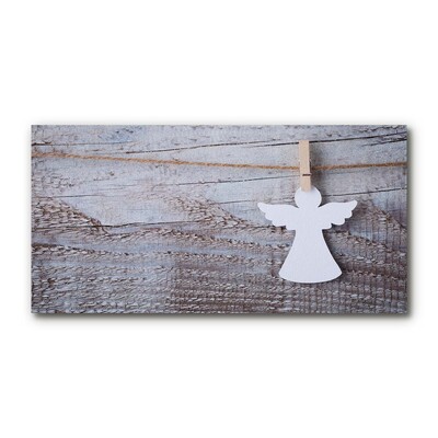 Pintura em vidro Anjo de Natal Inverno