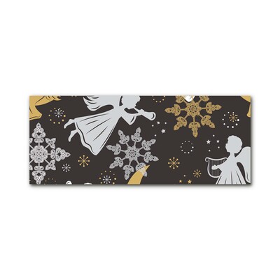 Pintura em vidro Flocos de neve anjos natal