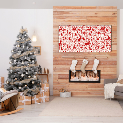 Pintura em vidro Decoração de Natal com Rena de Inverno