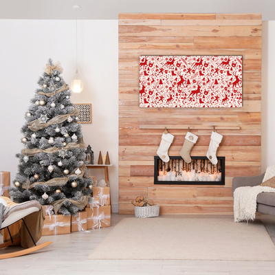 Pintura em vidro Decoração de Natal com Rena de Inverno