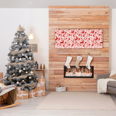 Pintura em vidro Decoração de Natal com Rena de Inverno