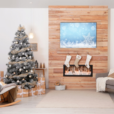 Pintura em vidro Flocos de neve Neve de inverno