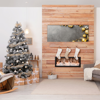 Pintura em vidro Enfeites de Natal com Estrelas Douradas