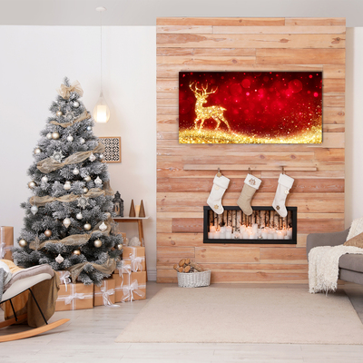 Pintura em vidro Decoração de Natal de rena dourada