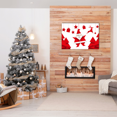 Pintura em vidro Presentes de Natal do Papai Noel