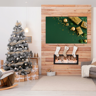 Pintura em vidro Presentes Decorações Férias de Inverno