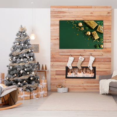 Pintura em vidro Presentes Decorações Férias de Inverno