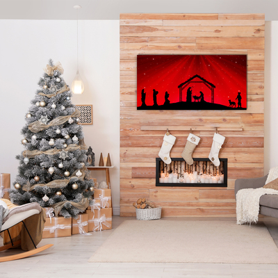 Pintura em vidro Férias de Natal com Estrelas