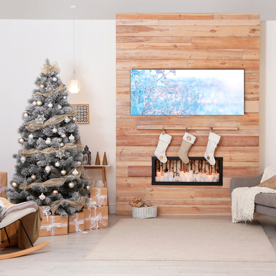 Pintura em vidro Natal de neve de inverno