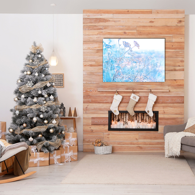 Pintura em vidro Natal de neve de inverno