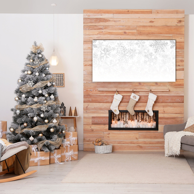 Pintura em vidro Flocos de neve de inverno