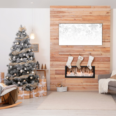 Pintura em vidro Flocos de neve de inverno