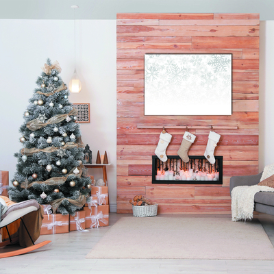 Pintura em vidro Flocos de neve de inverno