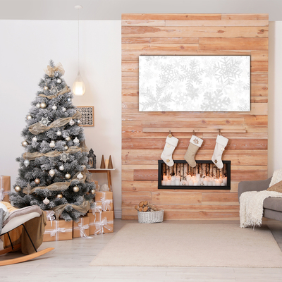 Pintura em vidro Flocos de neve de inverno