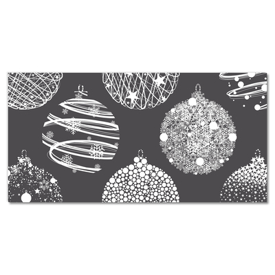 Pintura em vidro Bolas de Natal abstratas de inverno