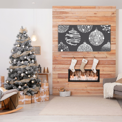 Pintura em vidro Bolas de Natal abstratas de inverno