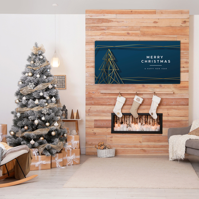 Pintura em vidro Árvore de Natal para as férias de Natal