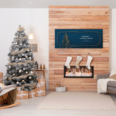 Pintura em vidro Árvore de Natal para as férias de Natal