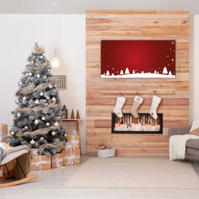 Pintura em vidro Árvores de Natal Feriados Flocos de Neve