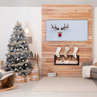 Pintura em vidro Rudolph, a rena do Natal