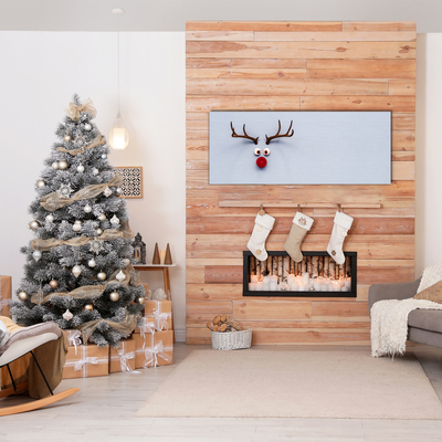 Pintura em vidro Rudolph, a rena do Natal