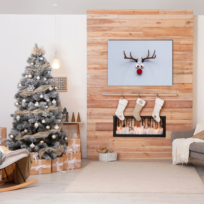 Pintura em vidro Rudolph, a rena do Natal