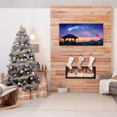 Pintura em vidro Presépio Jesus