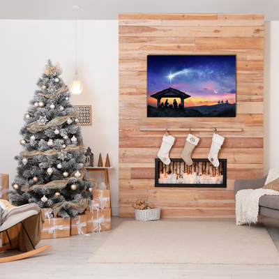 Pintura em vidro Presépio Jesus