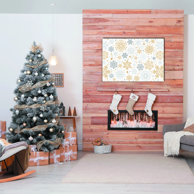 Pintura em vidro Flocos de neve Natal Inverno