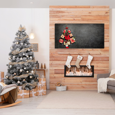 Pintura em vidro Presentes Árvore de Natal Abstrata