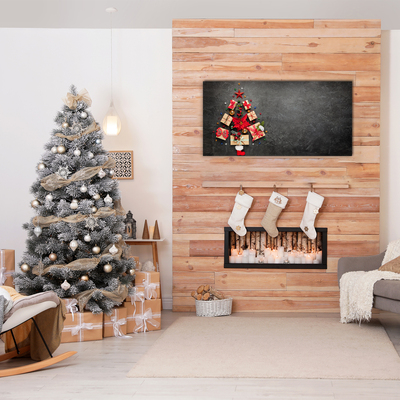 Pintura em vidro Presentes Árvore de Natal Abstrata