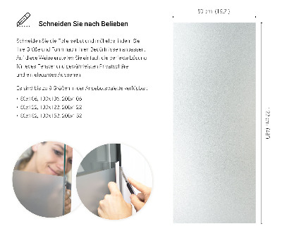 Película fosca para vidro translúcida