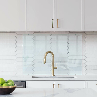 Backsplash cozinha transparente