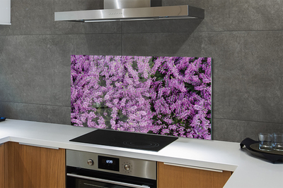 Painel de vidro Flores roxas