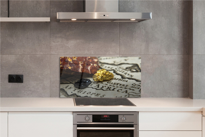 Painel de vidro Mapa de ouro