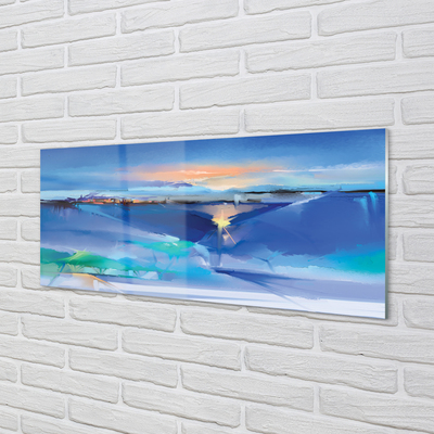 Painel de vidro Nuvens de árvores