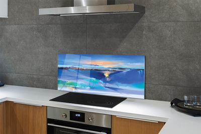 Painel de vidro Nuvens de árvores